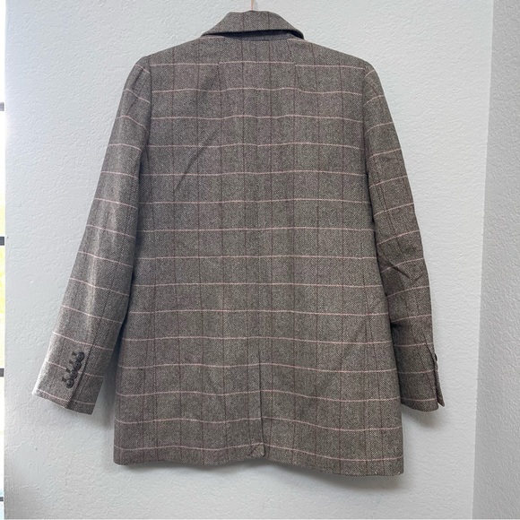 Madewell Larsen Blazer Brown Plaid Size Medium - Picture 3 of 6